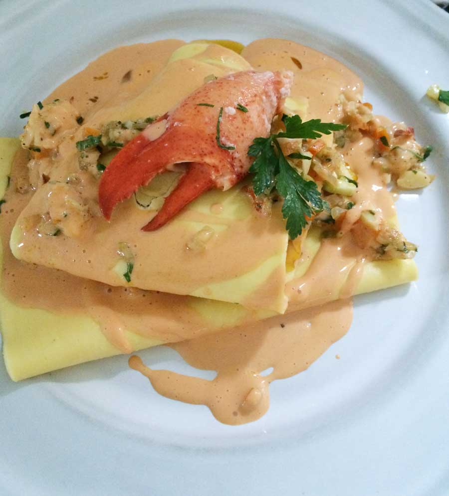 rosa bubbel, Gosset, hummerlasagne,