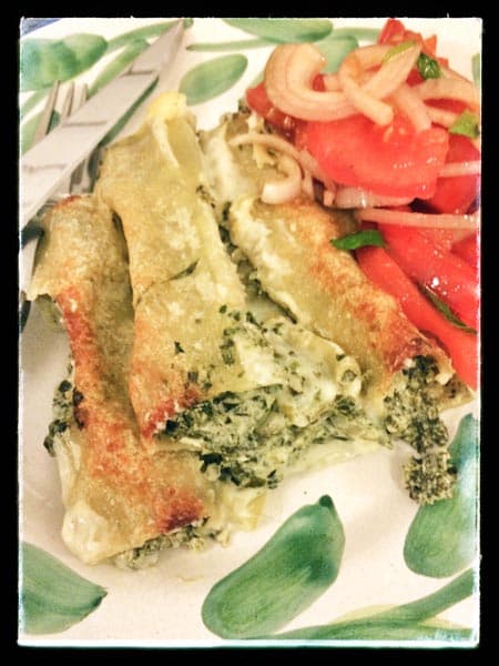 Köttfri måndag – Cannelloni med ricotta och spenat