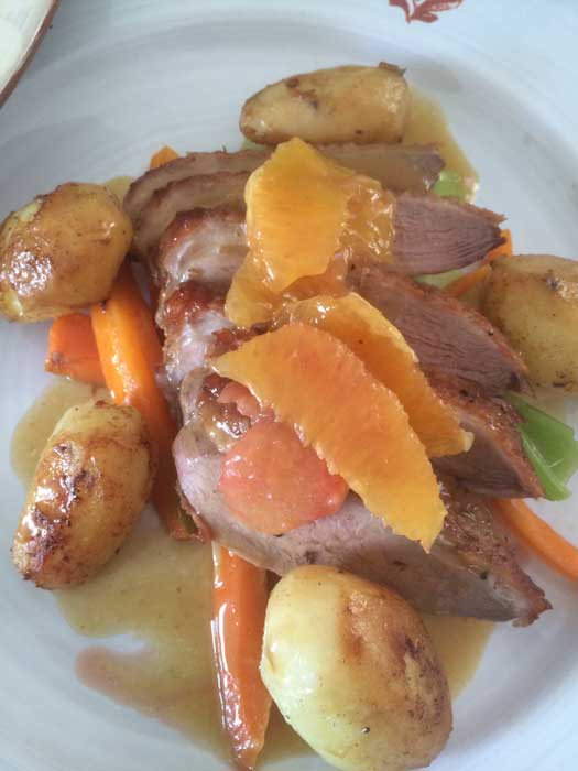 En klassiker, anka med apelsin eller Canard á l’Orange.