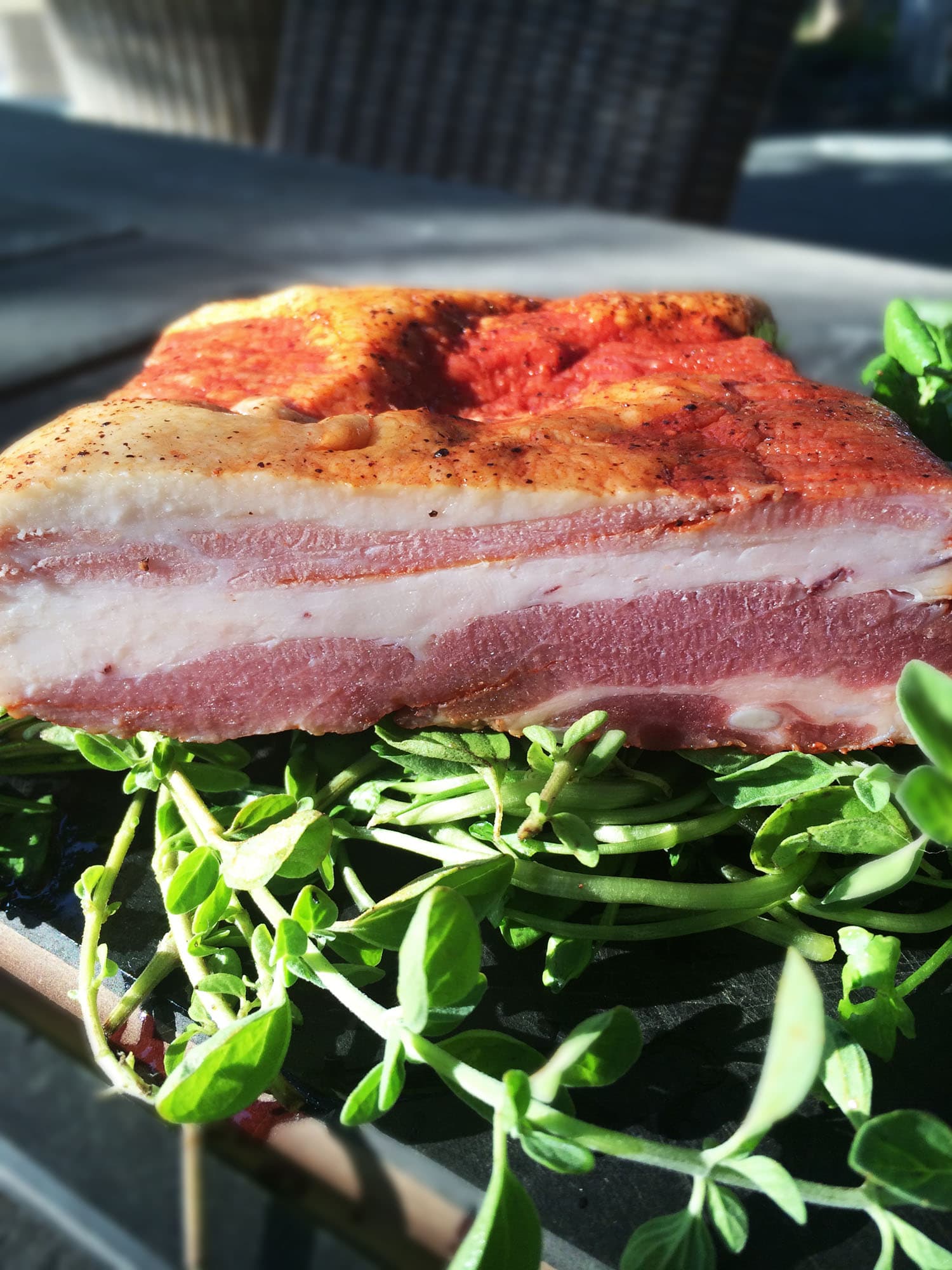 bild på Hemgjort bacon med honung och achiote