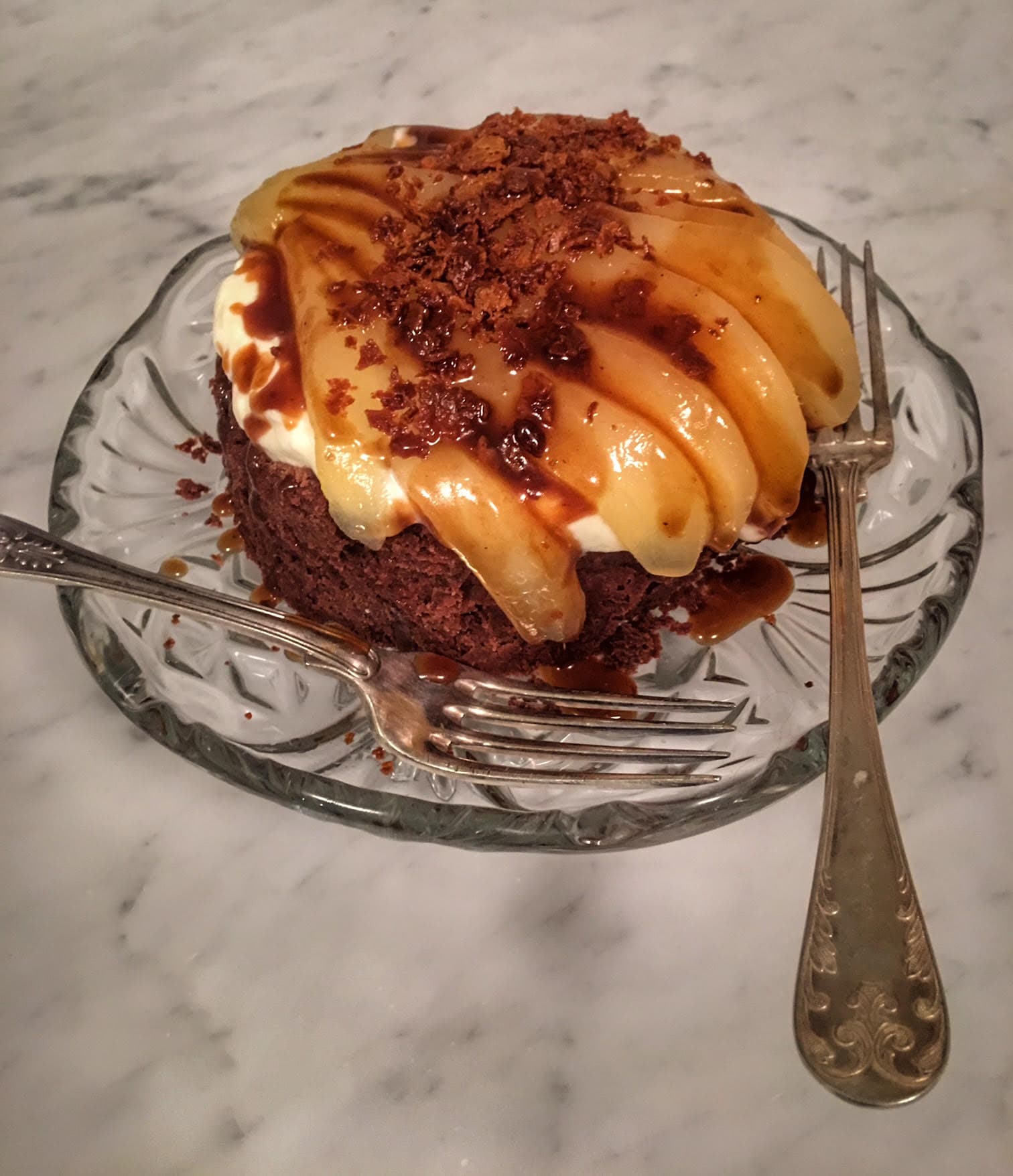 kaffekola, recept, Chokladtarte, päron, ganache,