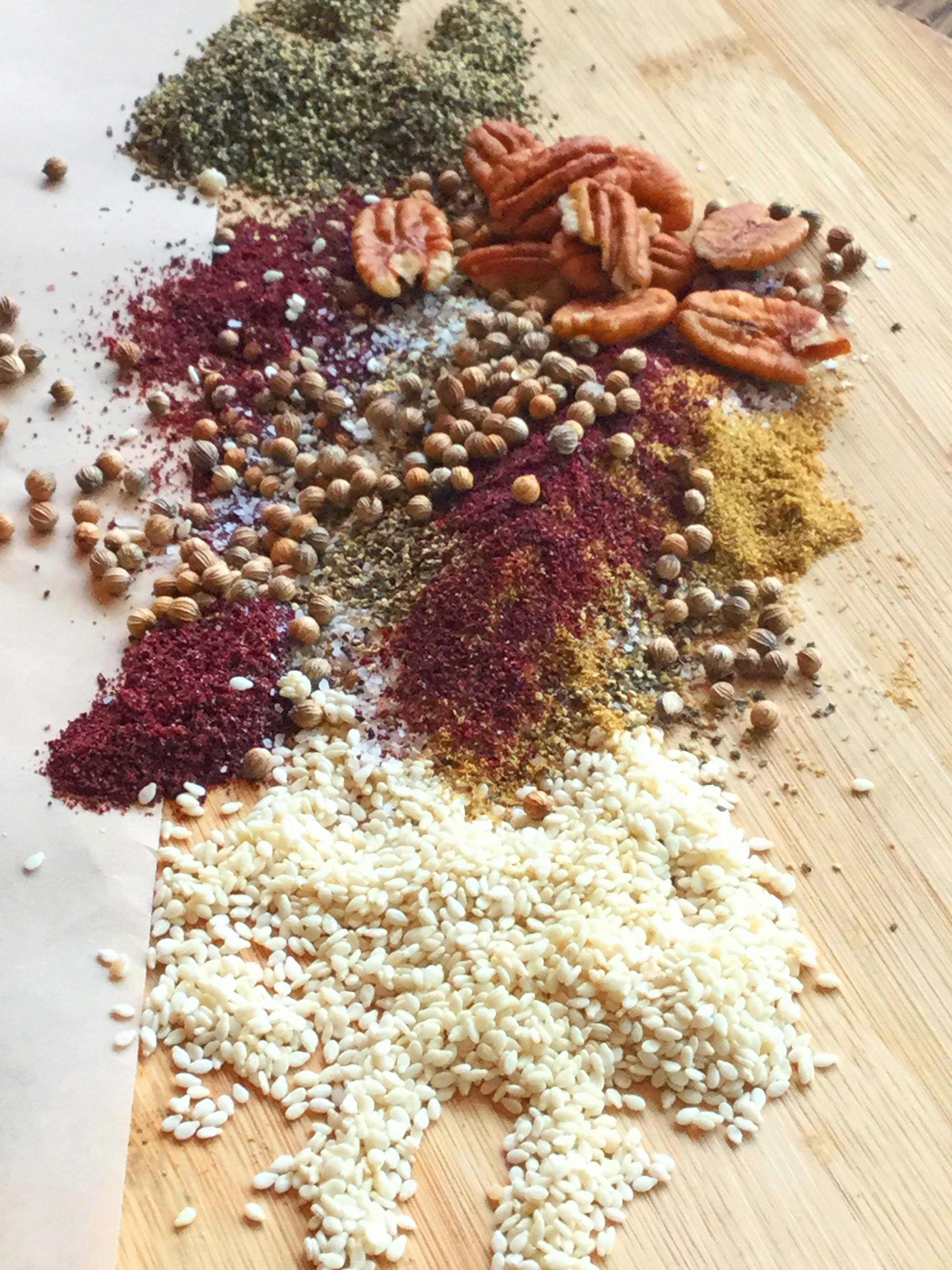 Dukkah med pekannöt och sumak