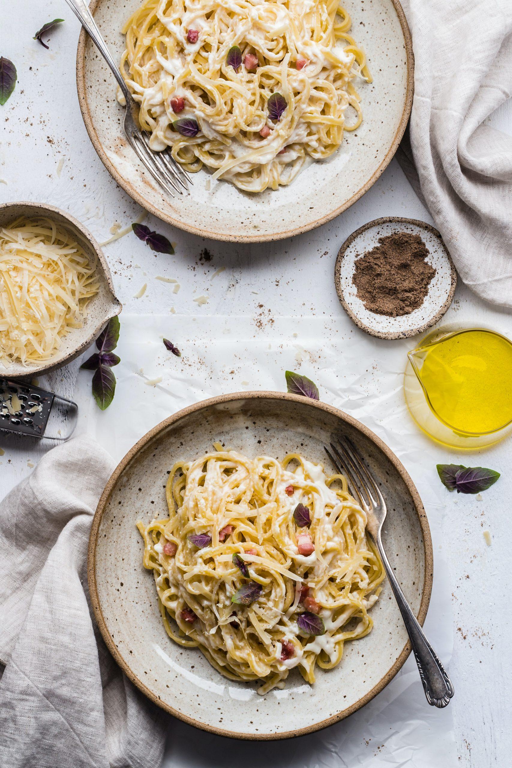 Pasta Carbonara på äggulor