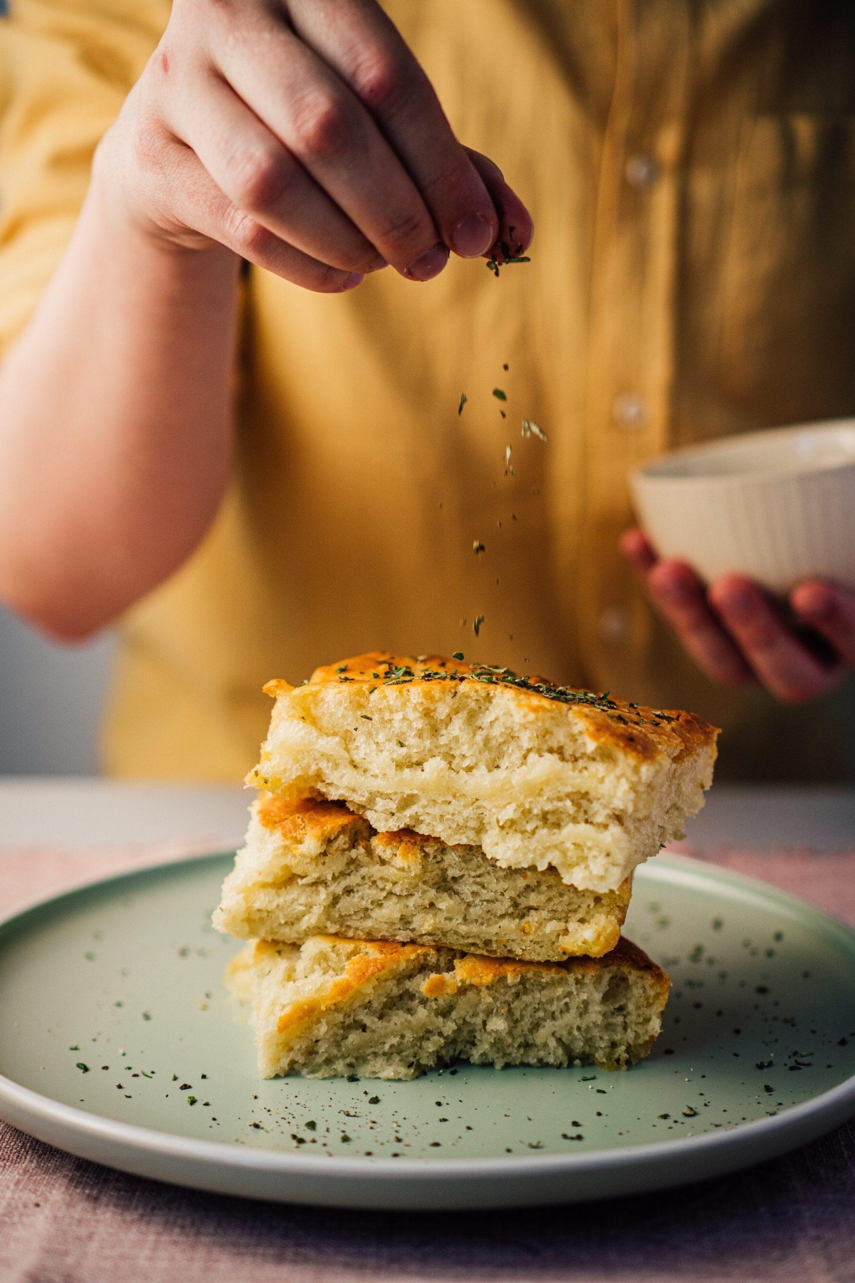 Pestofylld focaccia