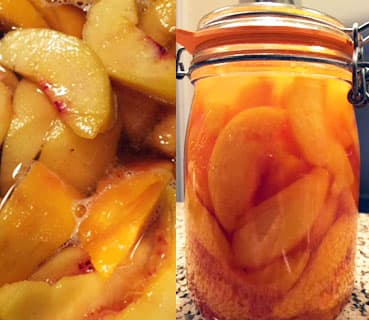 Bild på Persikor i lime- och vaniljlag.