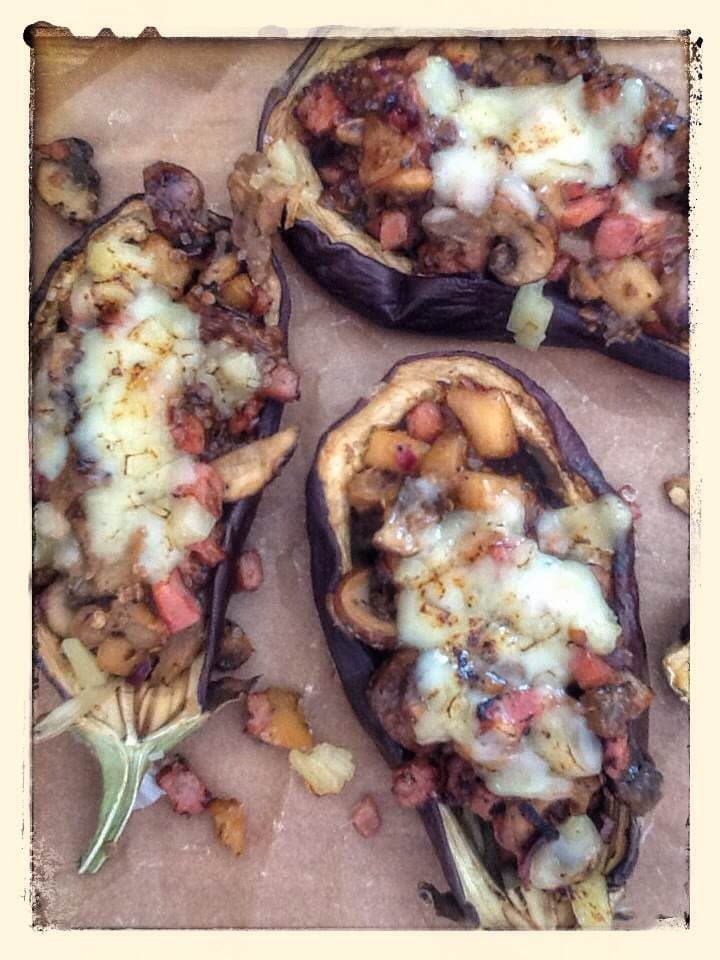 Fyllda auberginer – på meatless monday!