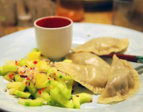 Bild på Dumplings med grönsaksfyllning.