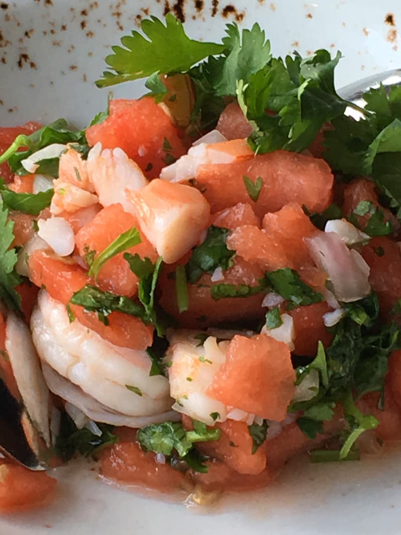 Picklade räkor med koriander och lime