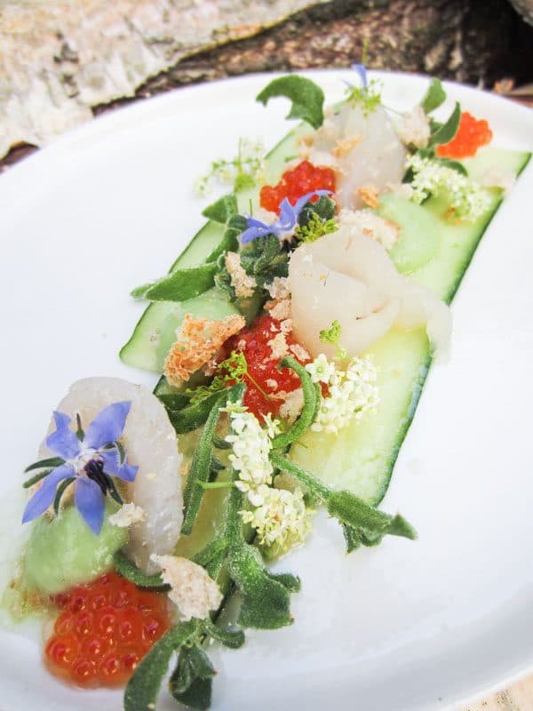 Bild på Lättrimmad mälargös med vinägrett och forellrom