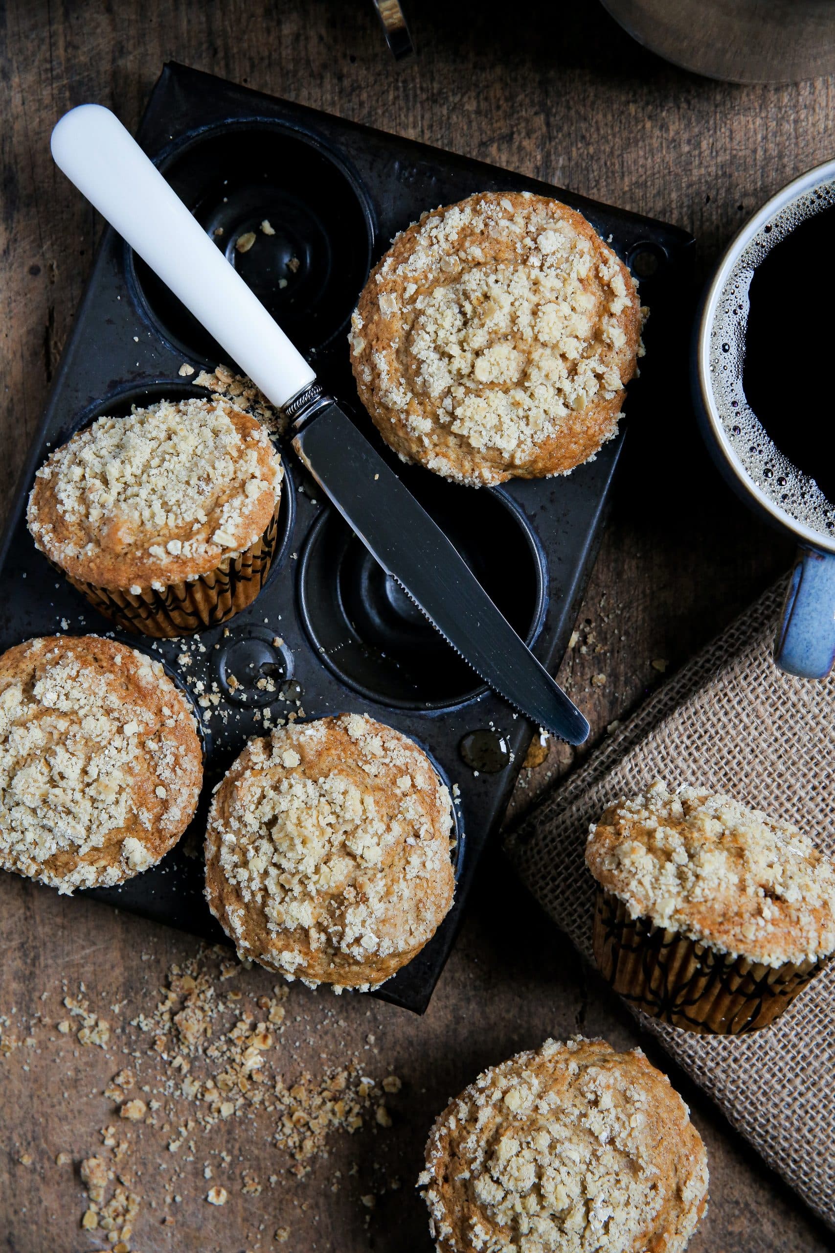 Stora äppelmuffins med kanel