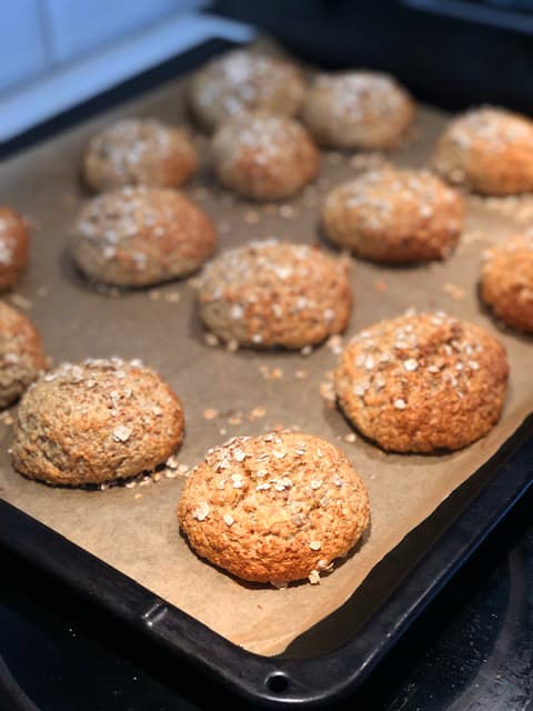 Bild på Proteinfrallor med kesella, kornflingor och brödkryddor