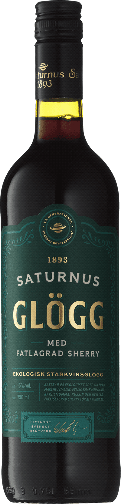 Bild på Saturnus 1893 Ekologisk Starkvinsglögg med fatlagrad Sherry