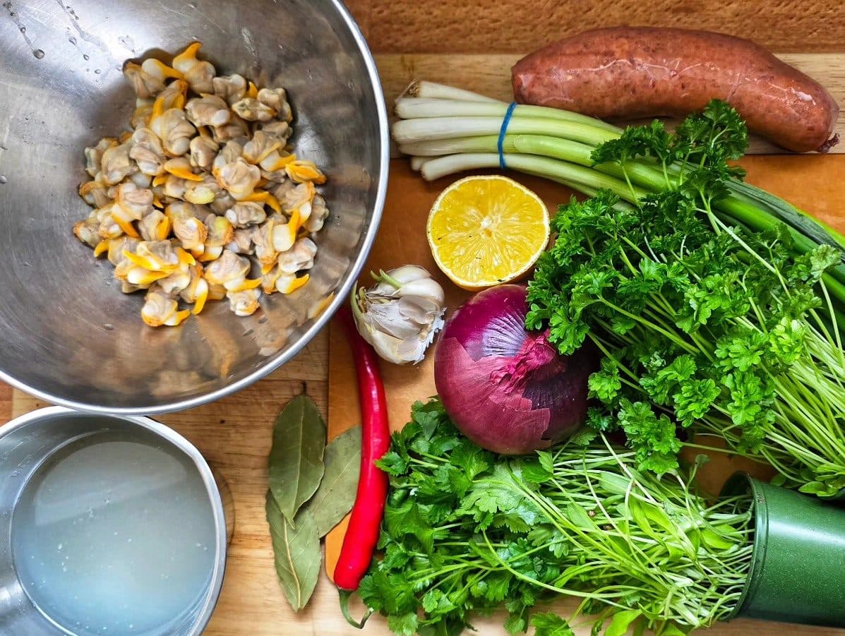 Portugisiska musslor med chorizo