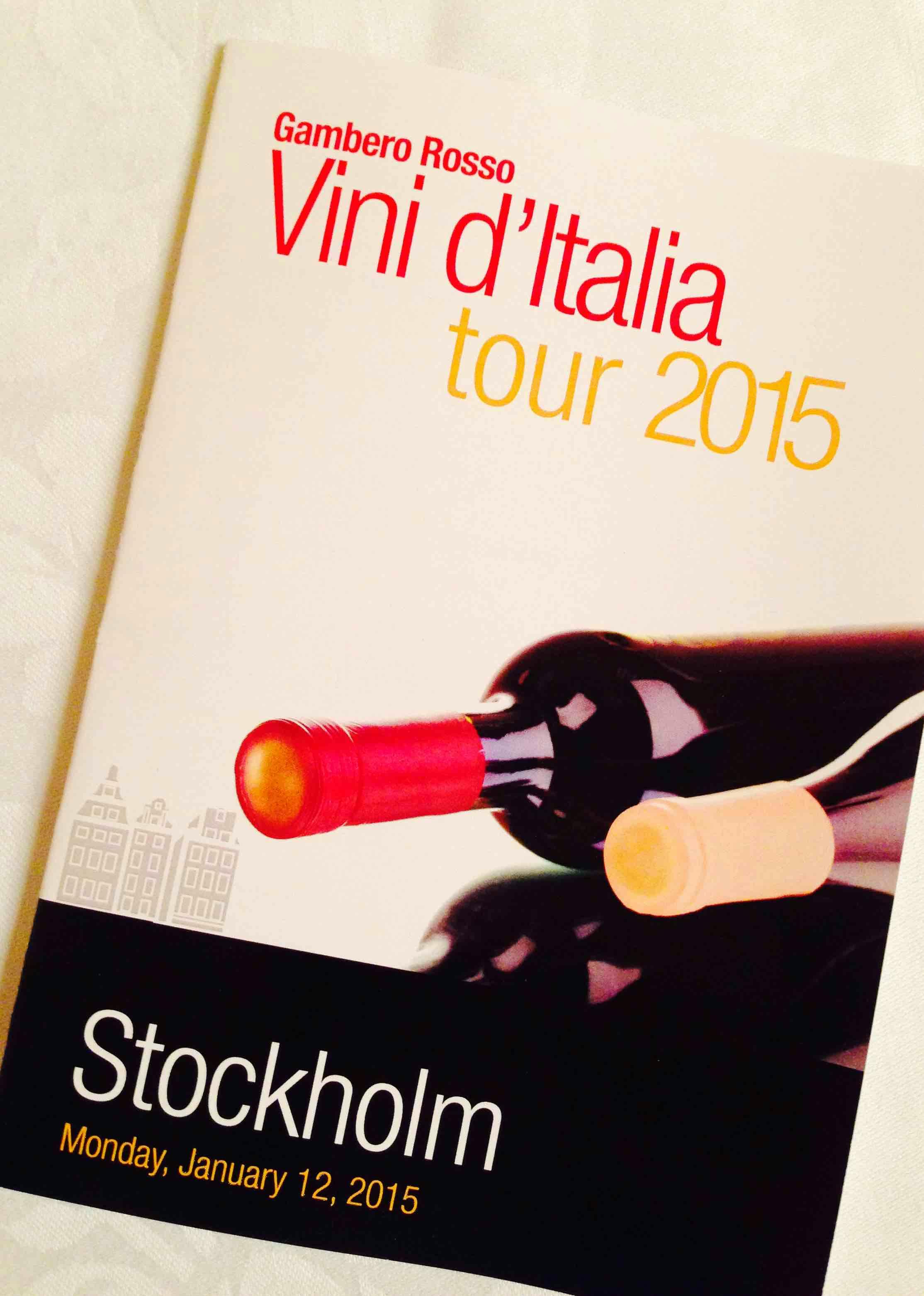 Vinguden Gambero Rosso kommer varje år till Sverige för att sprida information och hålla provningar av italienska viner.