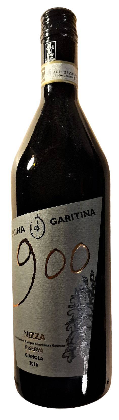 Rött vin, Nizza, Piemonte, Italien, Gianola 2016 Nizza riserva 900